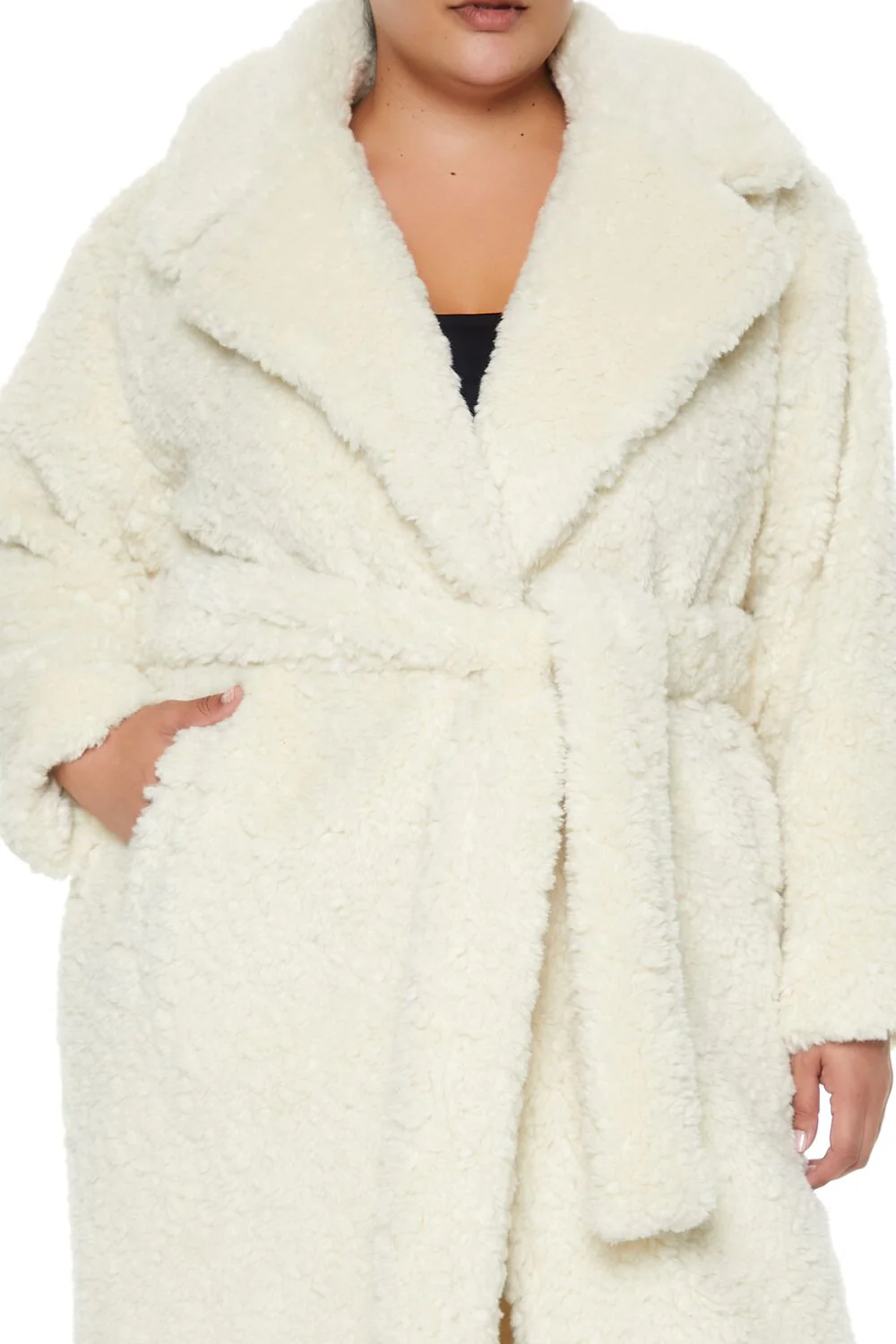 Plus Size Faux Shearling Coat - Image 5