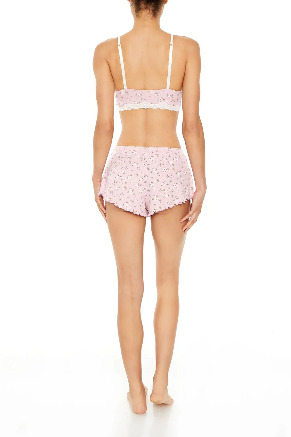 Pointelle Floral Pajama Shorts - Image 4