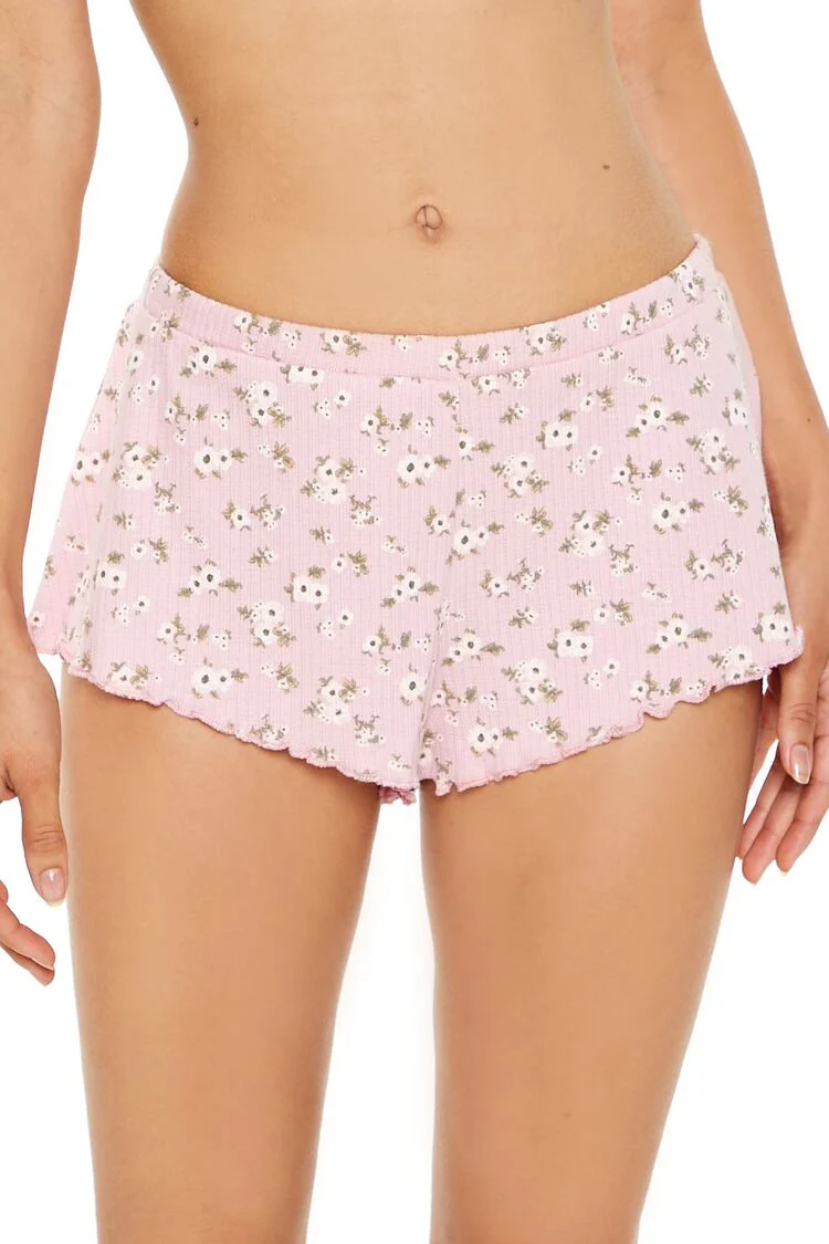 Pointelle Floral Pajama Shorts - Image 5