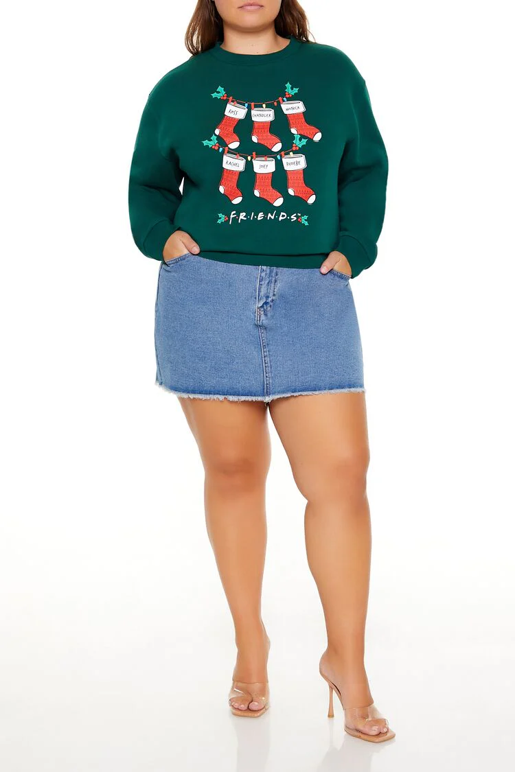 Plus Size Friends Christmas Stockings Pullover - Image 2
