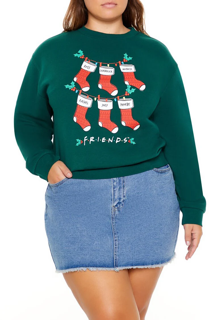 Plus Size Friends Christmas Stockings Pullover - Image 3