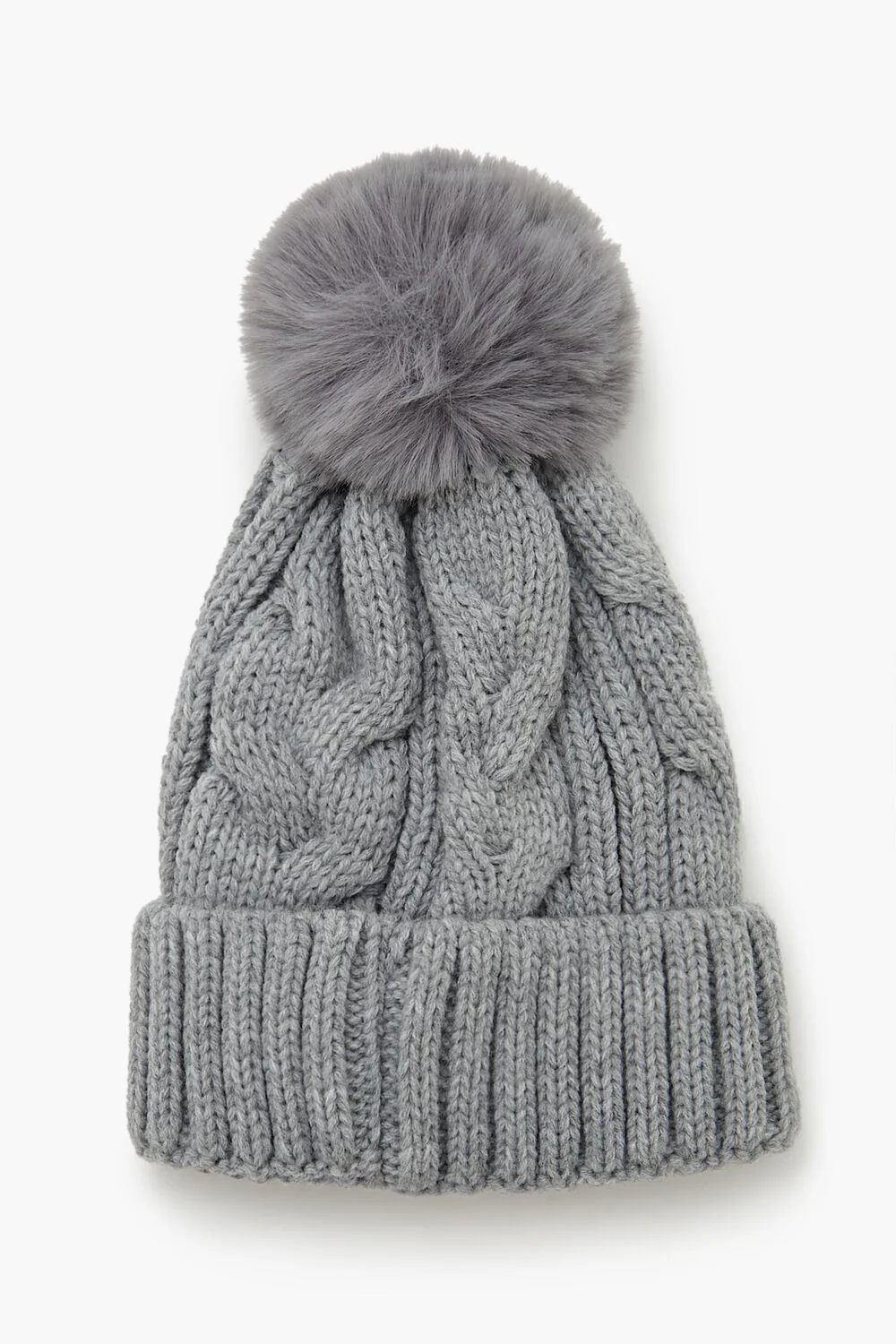 Pom Pom Cable Knit Beanie - Image 11