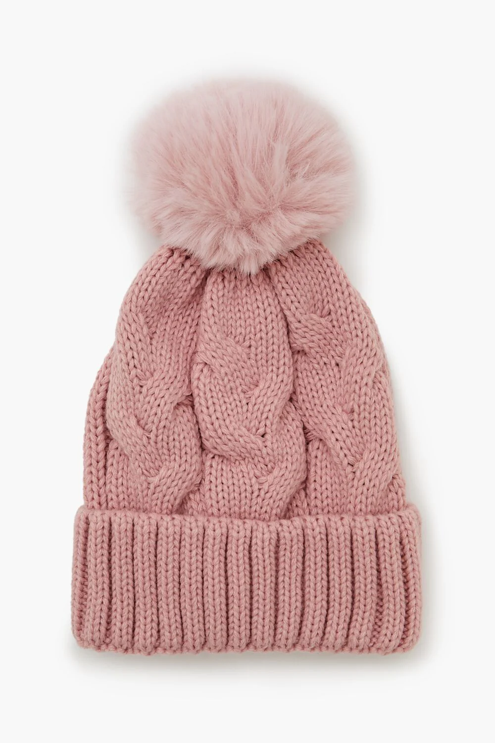 Pom Pom Cable Knit Beanie - Image 6