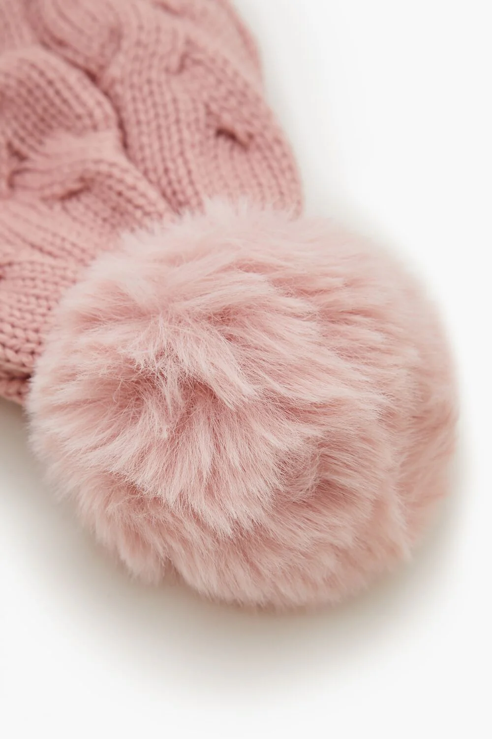 Pom Pom Cable Knit Beanie - Image 8