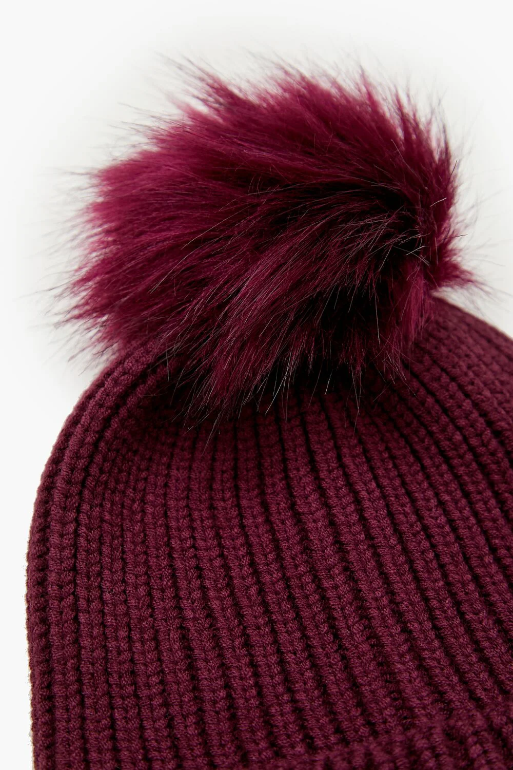 Faux Fur Pom Pom Beanie - Image 2