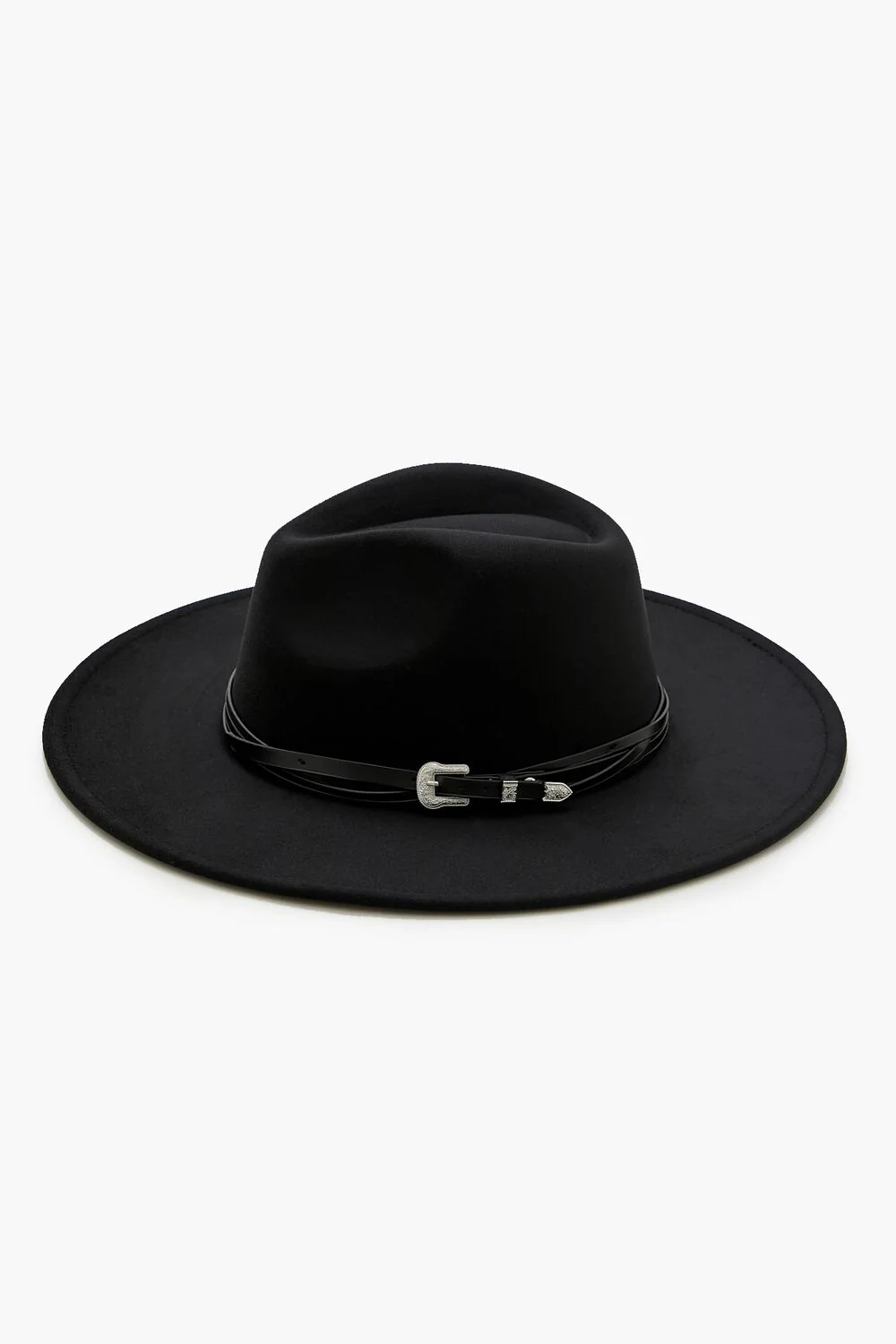Etched Faux Leather-Trim Fedora - Image 3