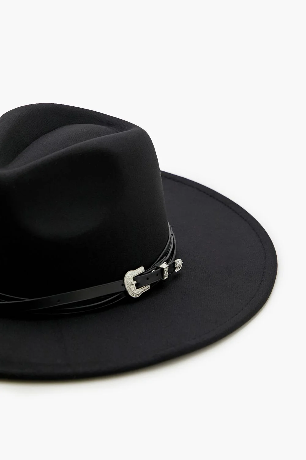 Etched Faux Leather-Trim Fedora - Image 5