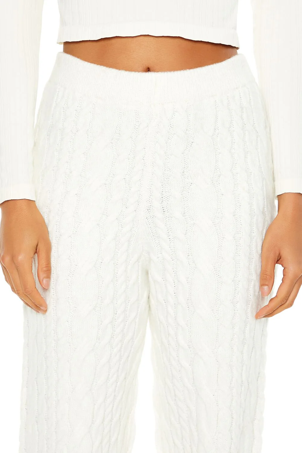 Cable Knit Wide-Leg Pajama Pants - Image 5