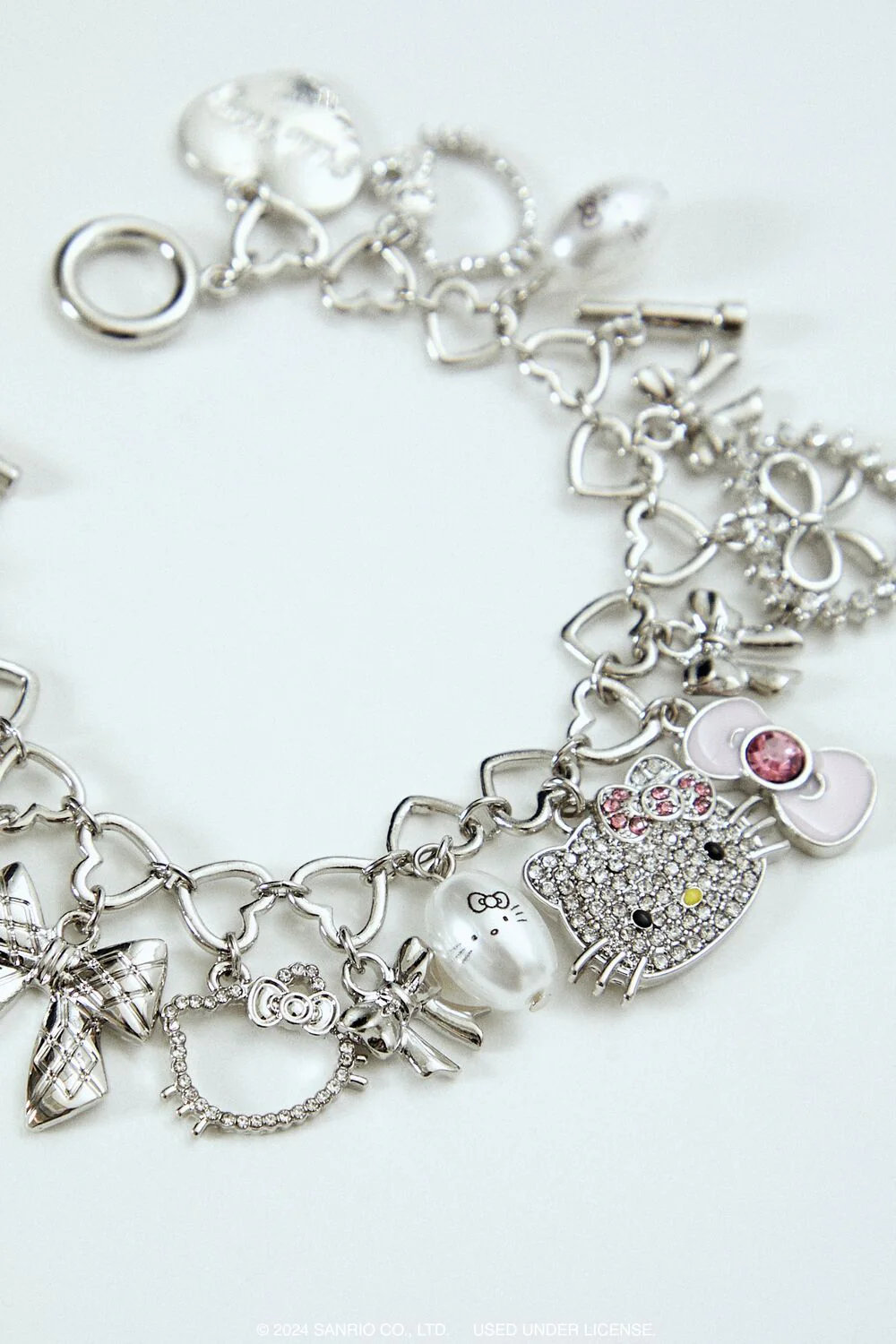 Hello Kitty Faux Pearl Charm Bracelet - Image 2