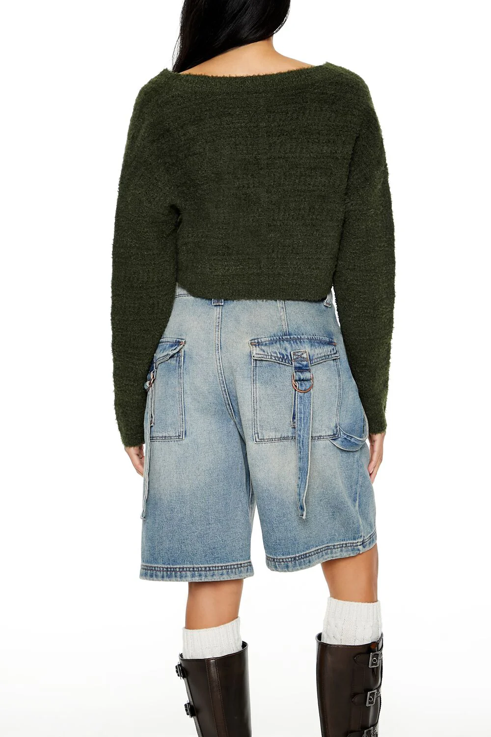 Crossover Mock Wrap Sweater - Image 15