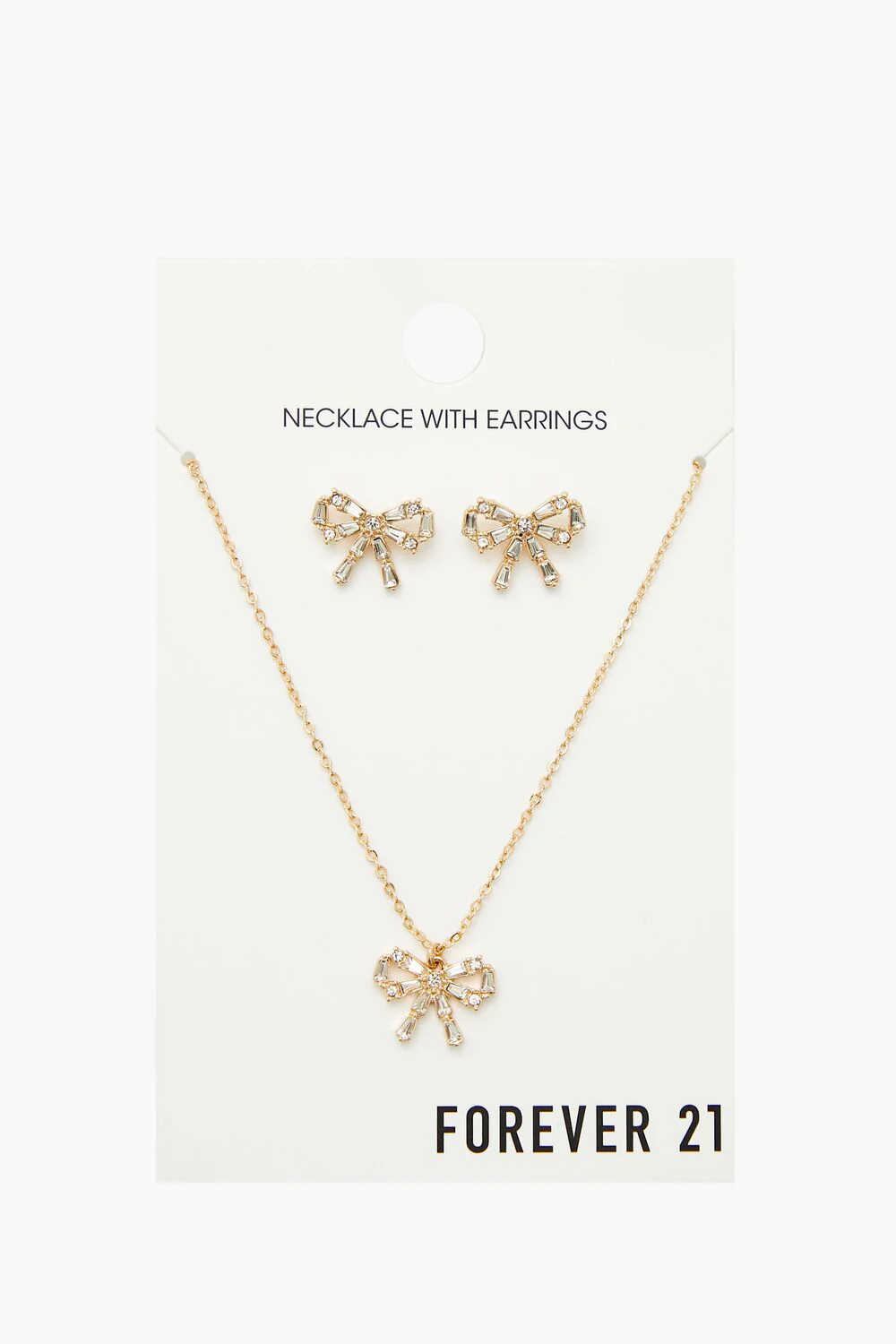 Bow Necklace & Stud Earrings Set - Image 6