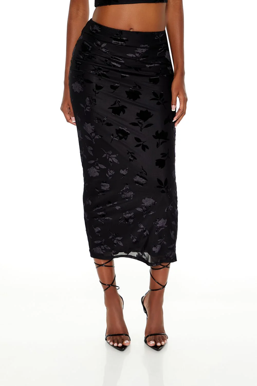 Metallic Burnout Cami & Skirt Set - Image 2
