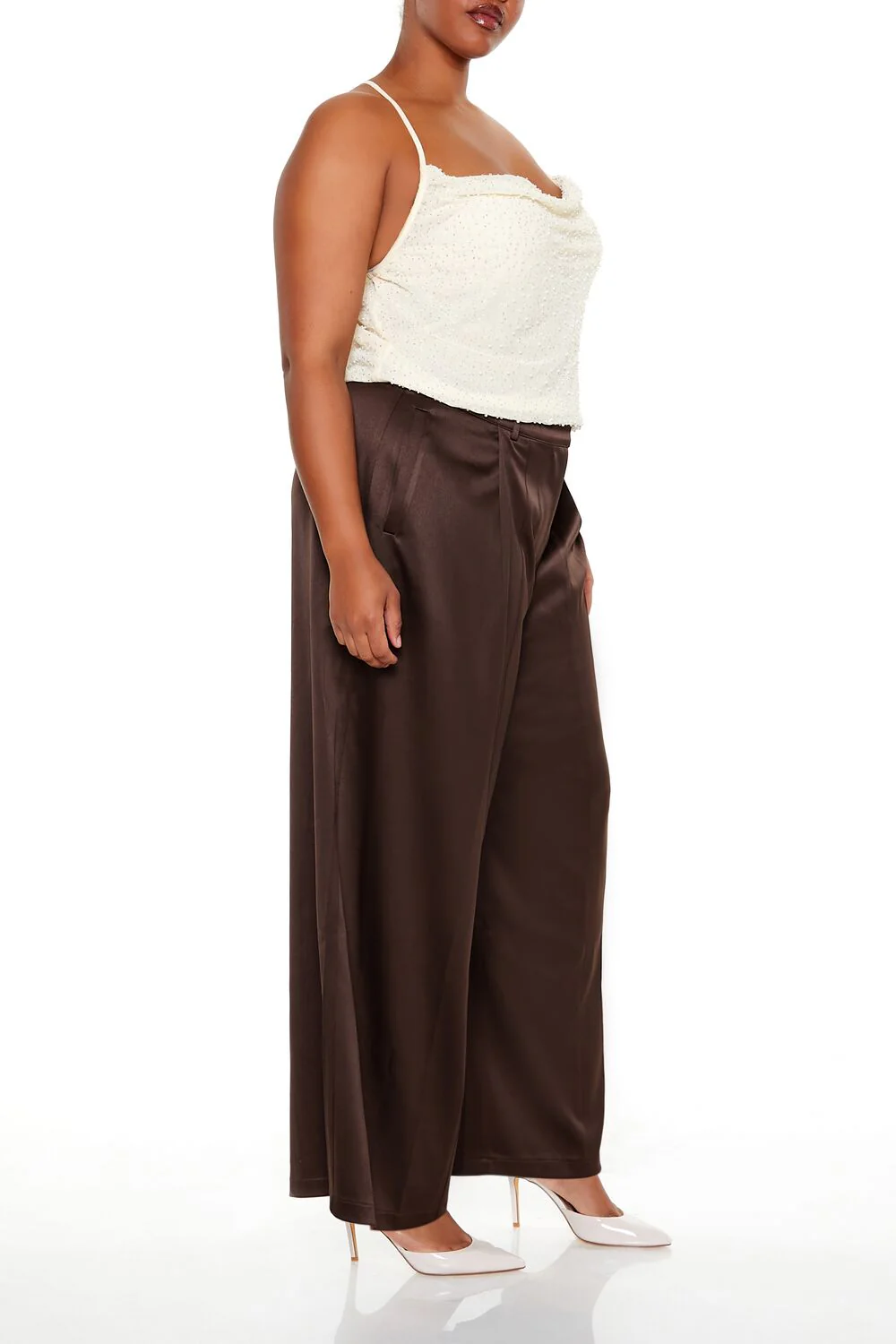 Plus Size Satin Trouser Pants - Image 8