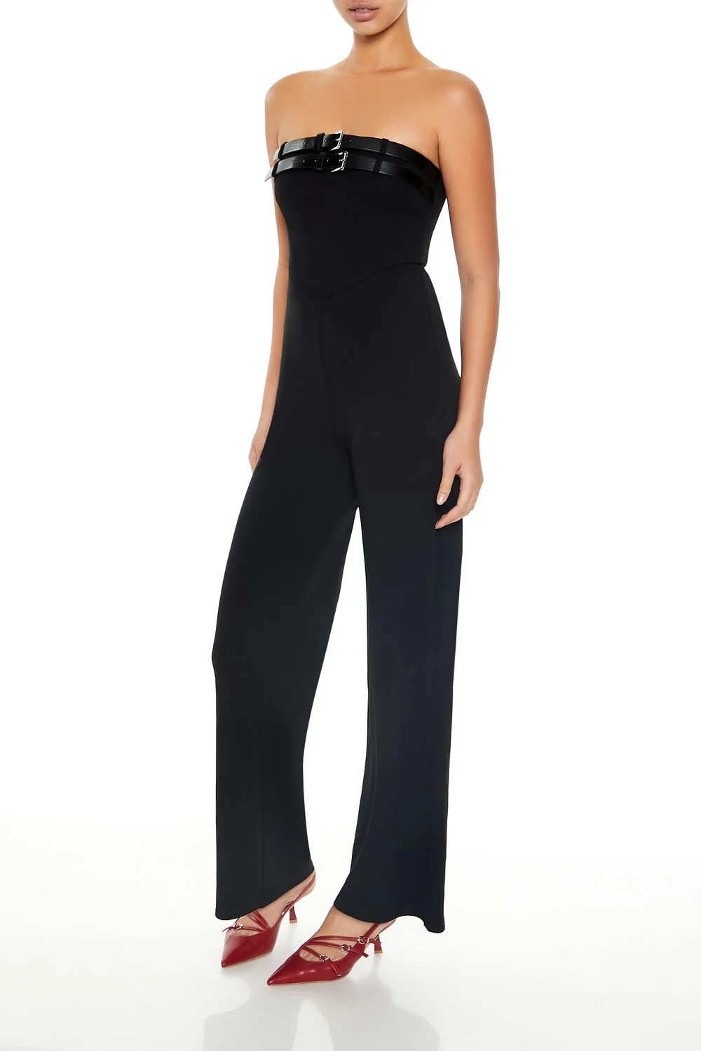 Buckled Strapless Jumpsuit - Image 3