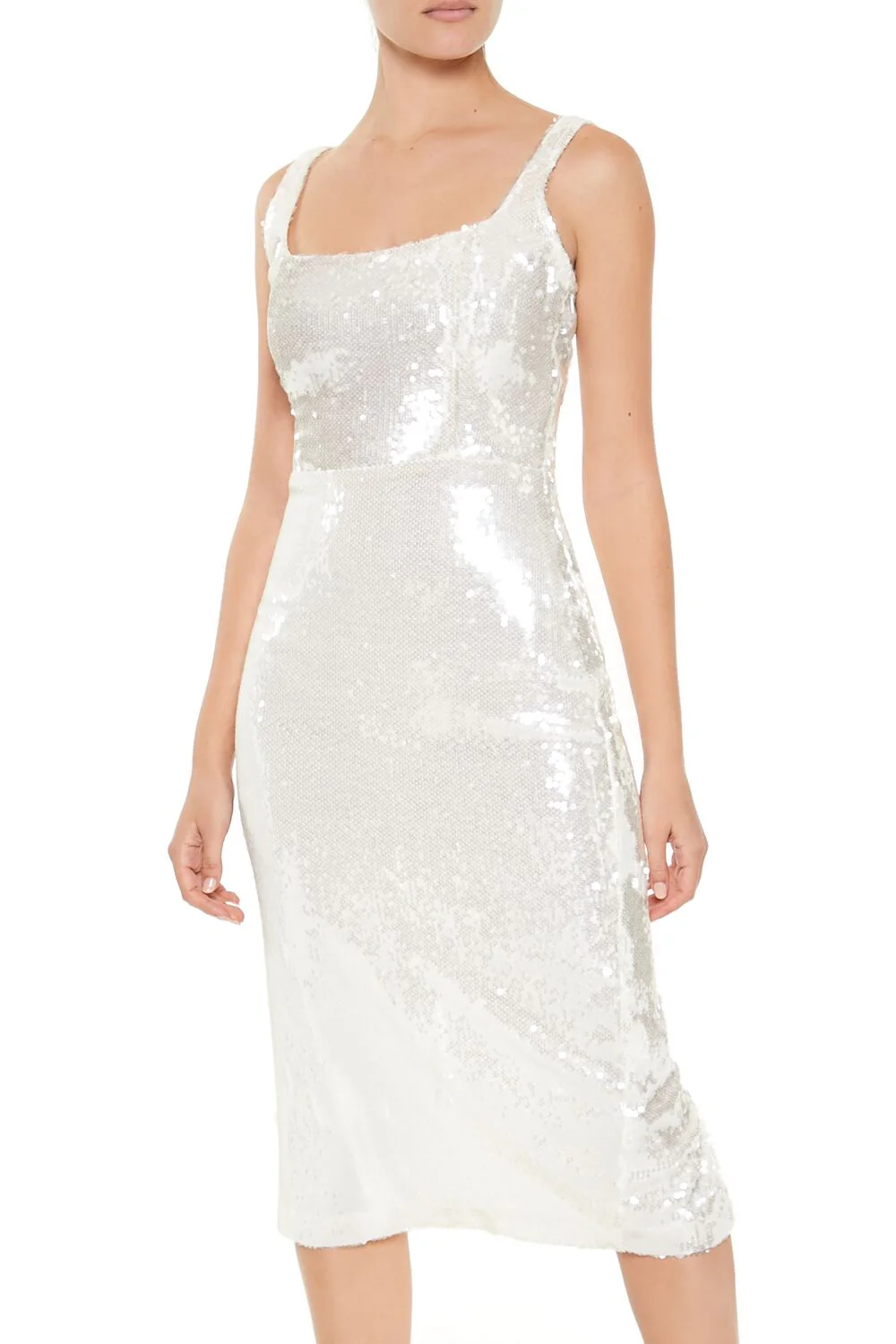 Sequin Bodycon Midi Tank Dress - Image 2