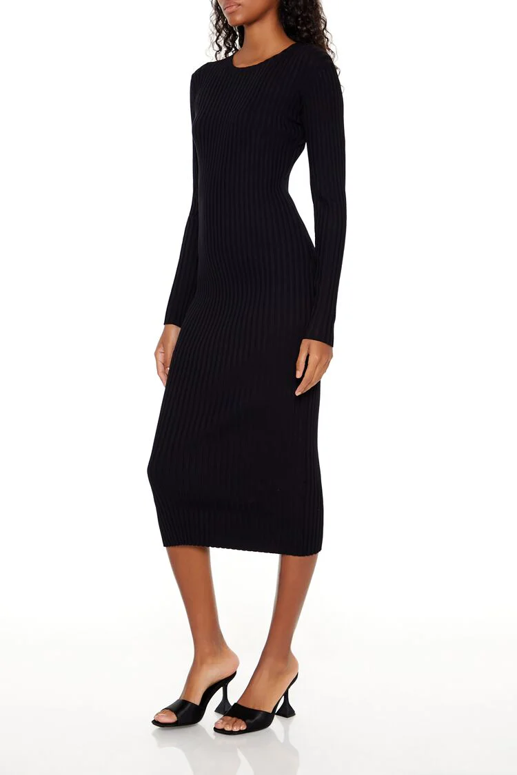 Bodycon Midi Sweater Dress - Image 3
