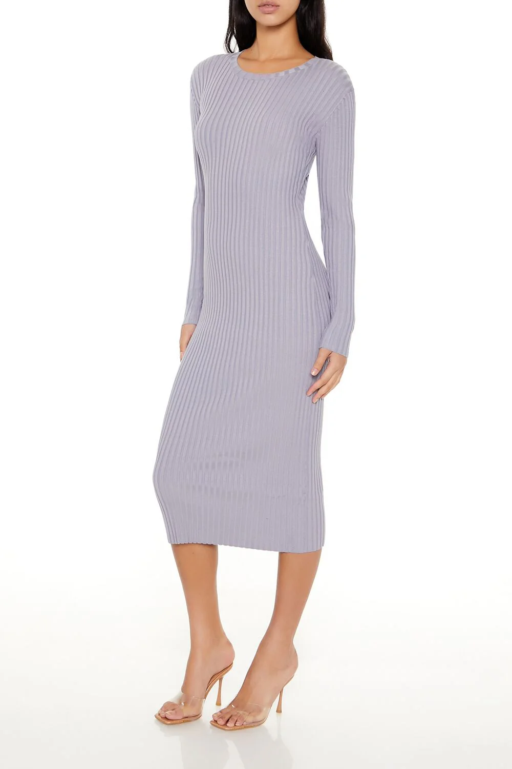 Bodycon Midi Sweater Dress - Image 8