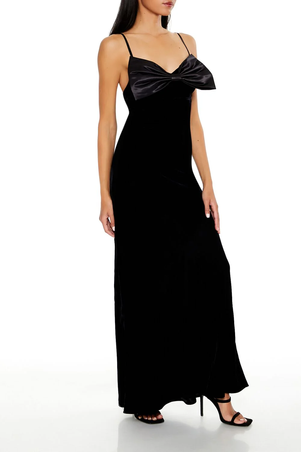 Velvet Bow Maxi Dress - Image 3