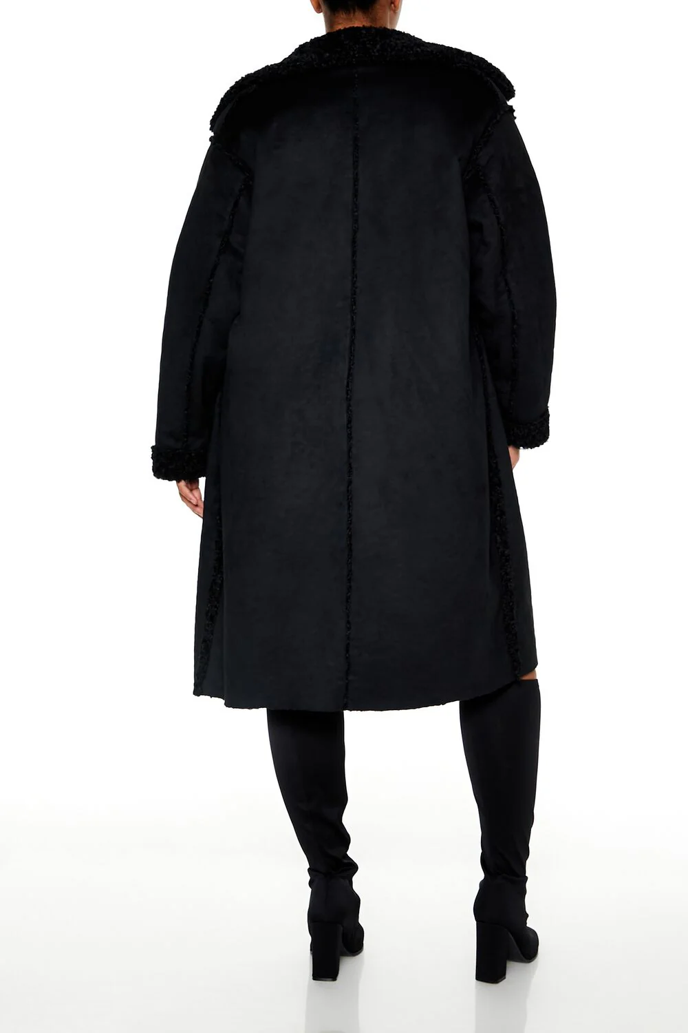 Faux Shearling & Suede Coat - Image 4