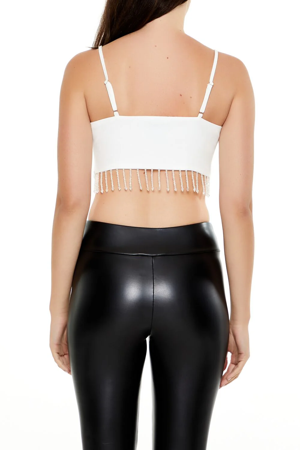 Beaded Tassel-Trim Cropped Cami - Image 5