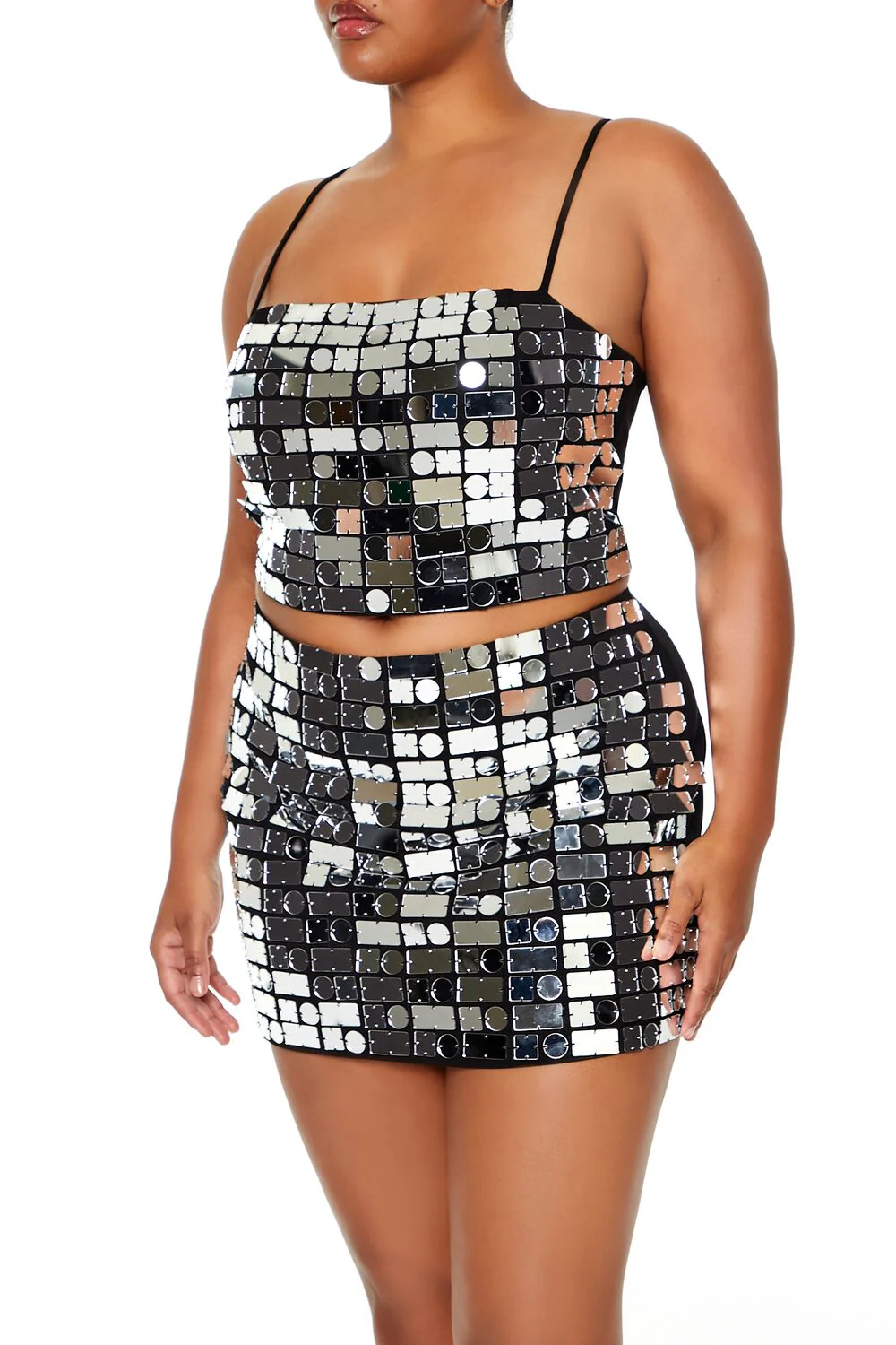 Plus Size Mirror Cropped Cami - Image 4