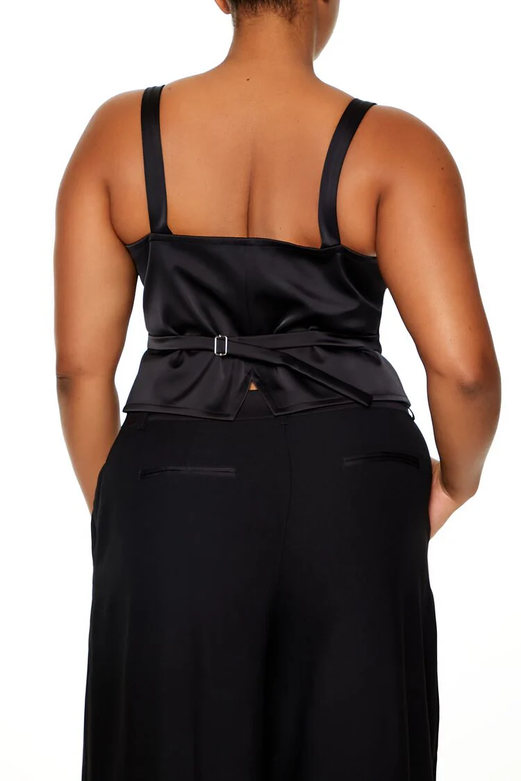 Plus Size Button-Front Crop Top - Image 5