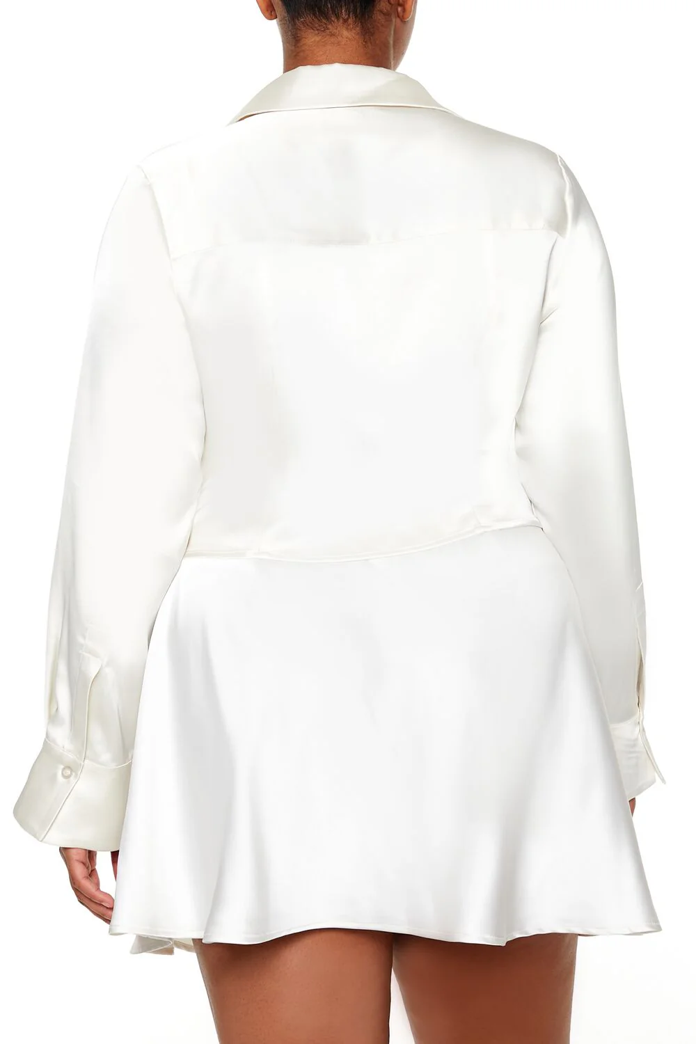 Plus Size Satin Cowl Crop Top - Image 5