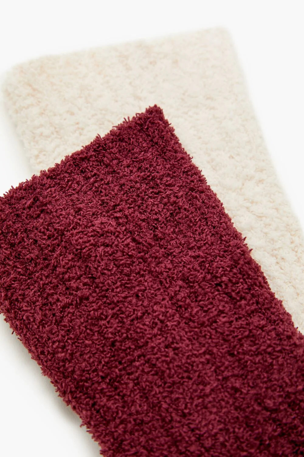 Fuzzy Ribbed Knit Crew Socks - 2 pack - Image 3