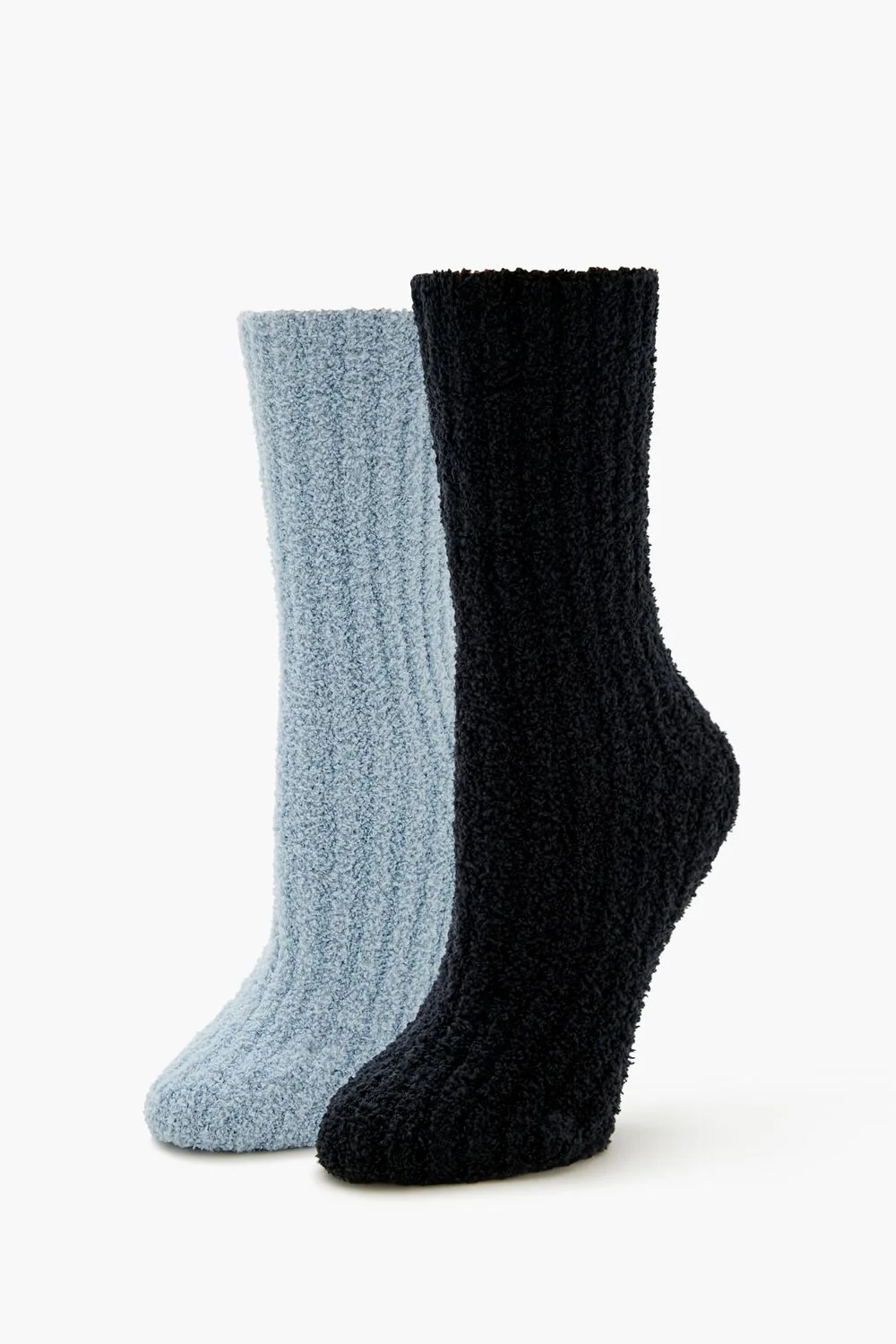 Fuzzy Ribbed Knit Crew Socks - 2 pack - Image 4