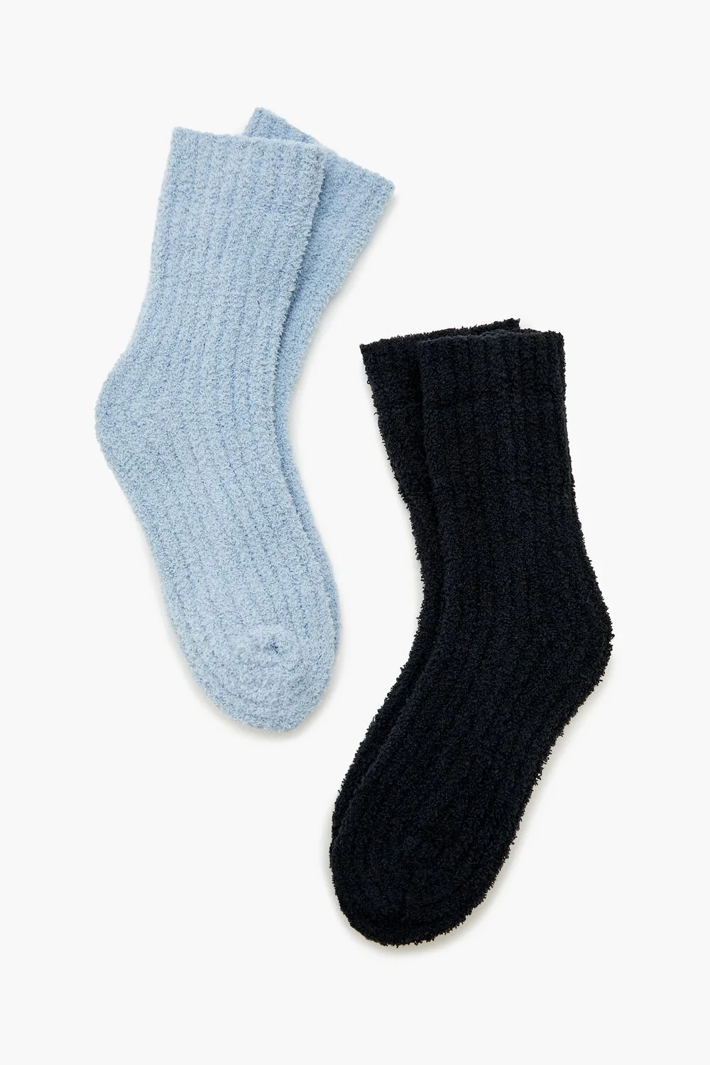 Fuzzy Ribbed Knit Crew Socks - 2 pack - Image 5