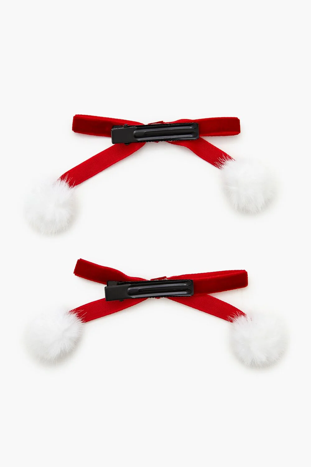Velvet Bow Hair Clip Set - Image 2