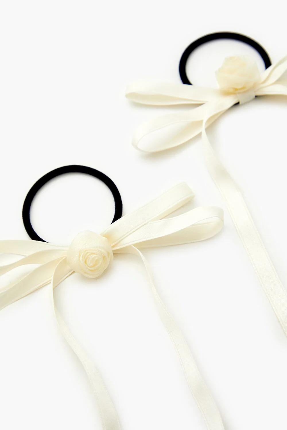 Rosette Bow Hair Tie Set - Image 2