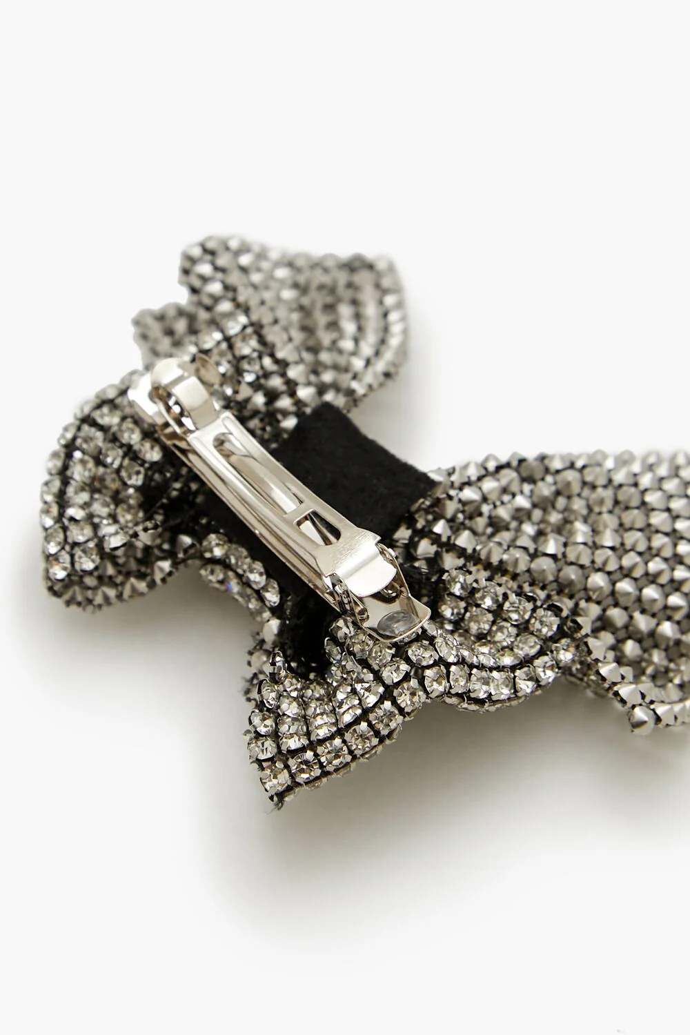 Rhinestone Chain Bow Hair Barrette - Image 4