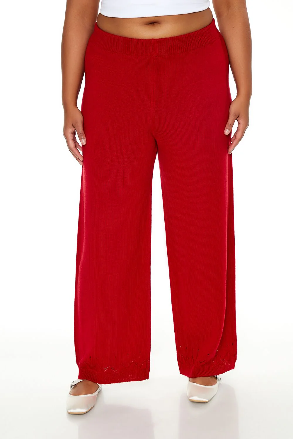 Plus Size Wide-Leg Sweater-Knit Pants - Image 7