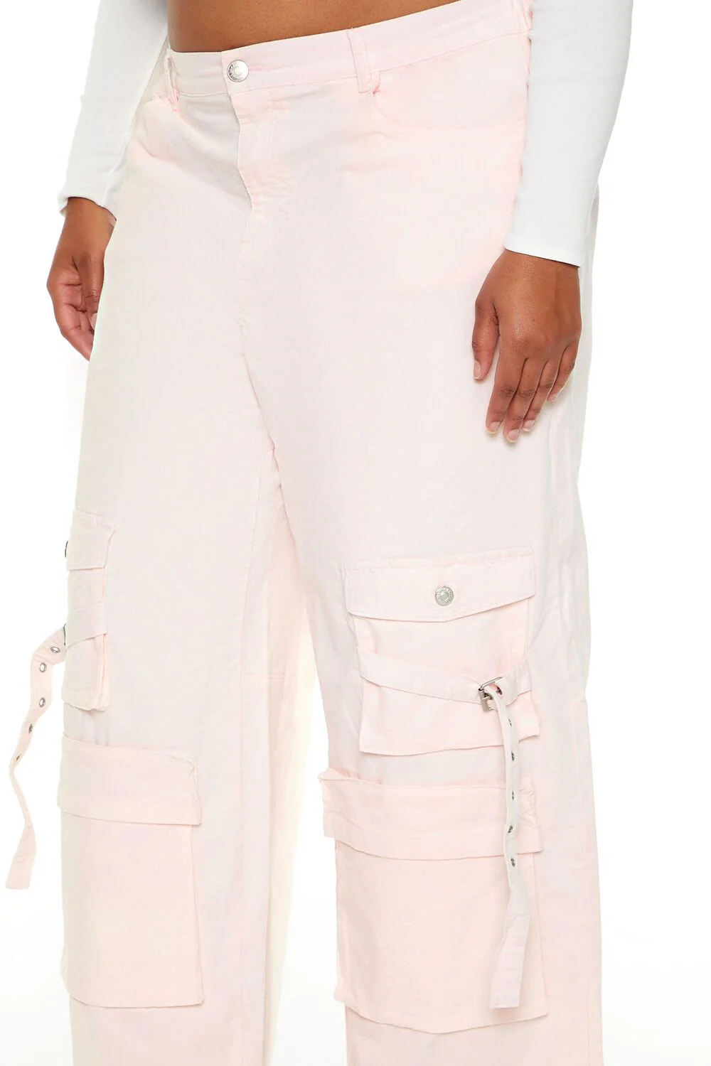 Plus Size Velvet Cargo Pants - Image 5