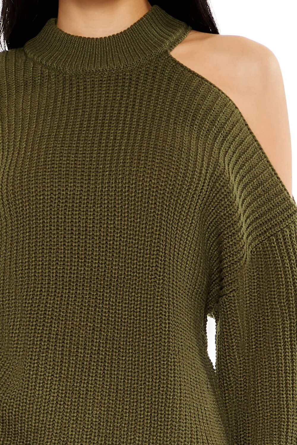 Asymmetrical Open-Shoulder Sweater - Image 13