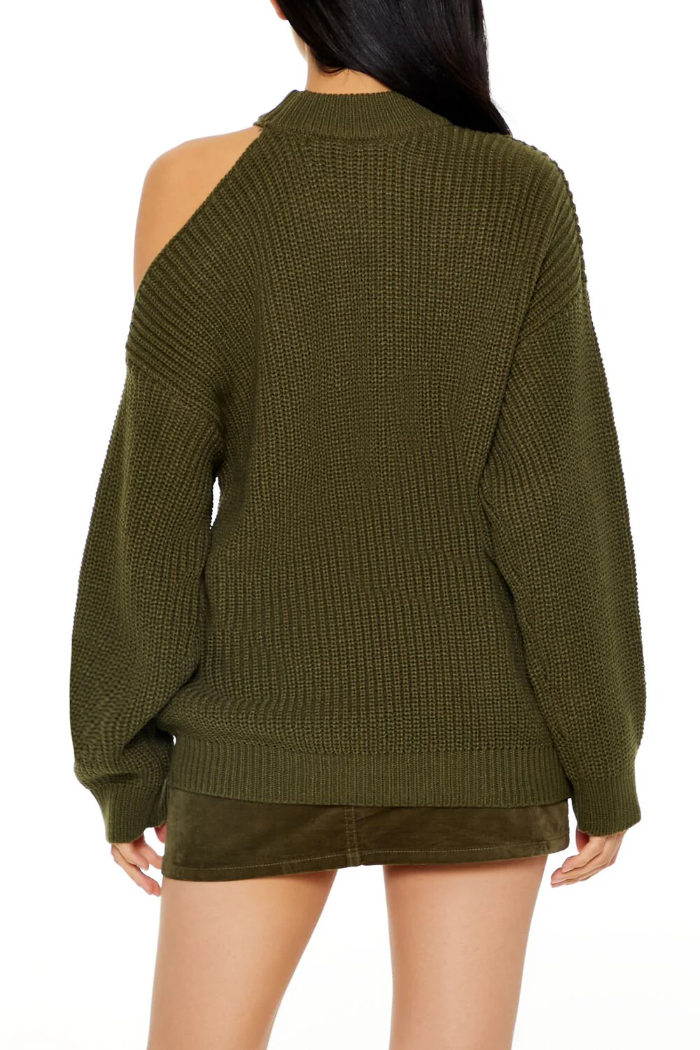 Asymmetrical Open-Shoulder Sweater - Image 15