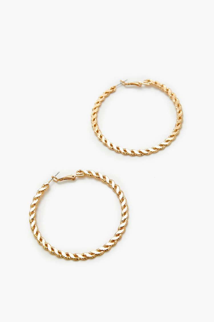 Twisted Hoop Earrings - Image 2