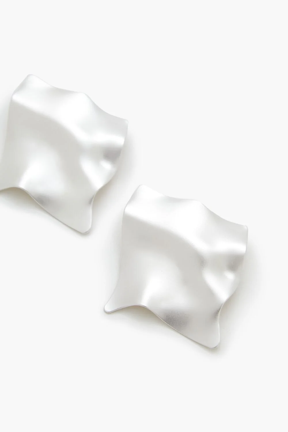 Hammered Geo Drop Earrings - Image 3