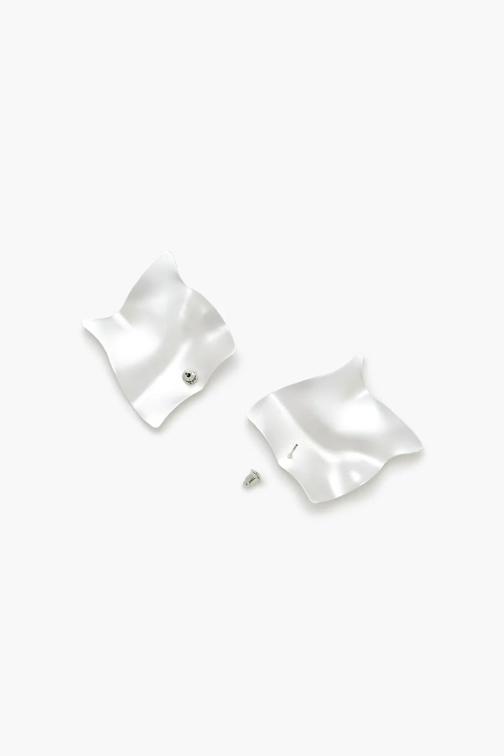 Hammered Geo Drop Earrings - Image 4