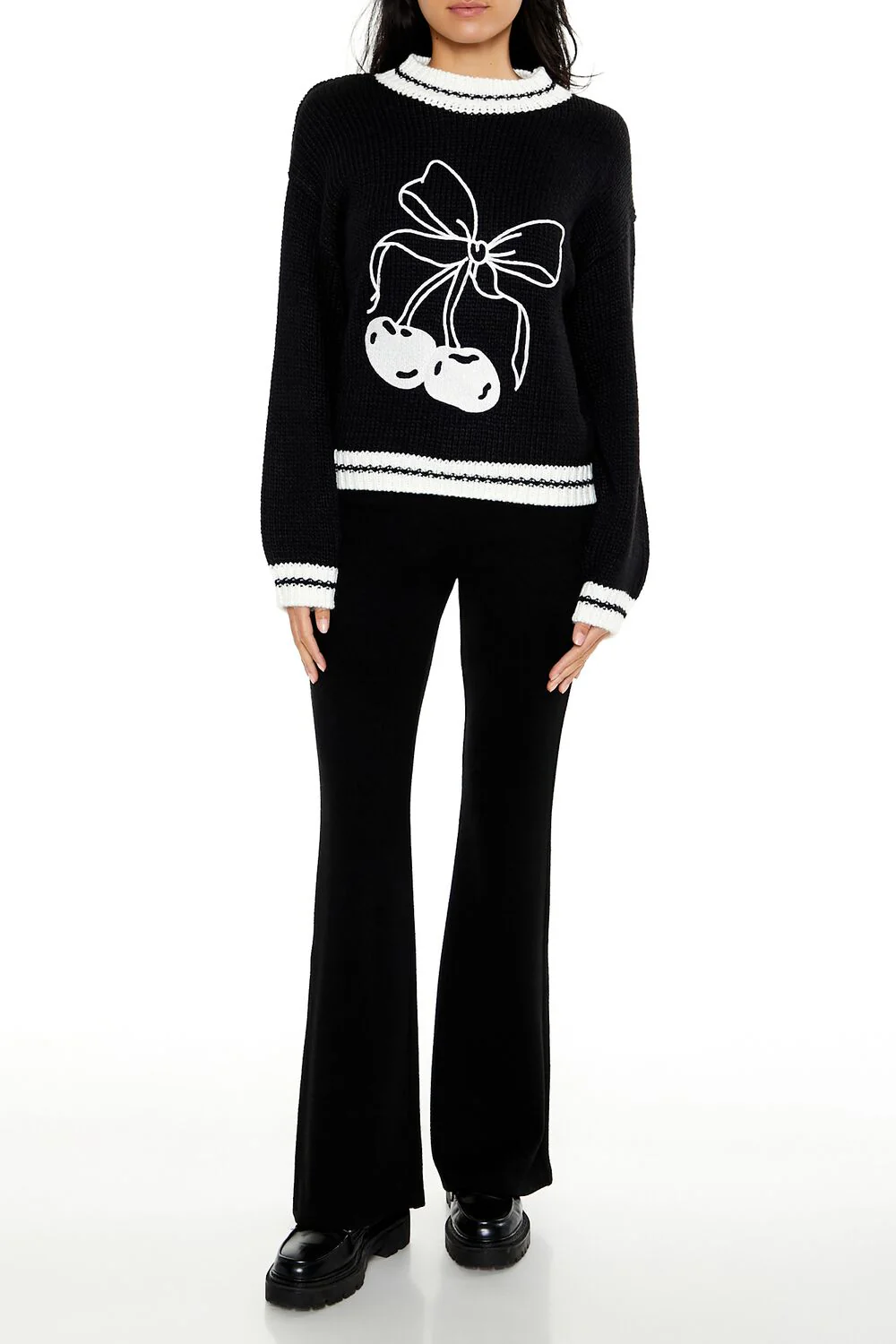 Cherry Bow Graphic Sweater - Image 2