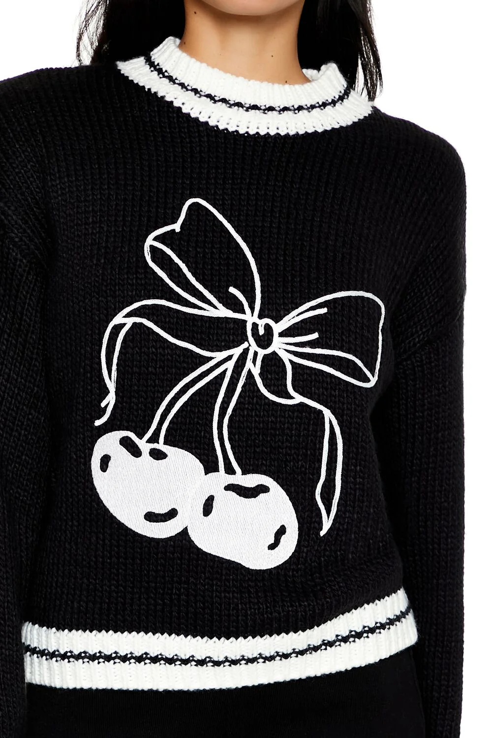 Cherry Bow Graphic Sweater - Image 3