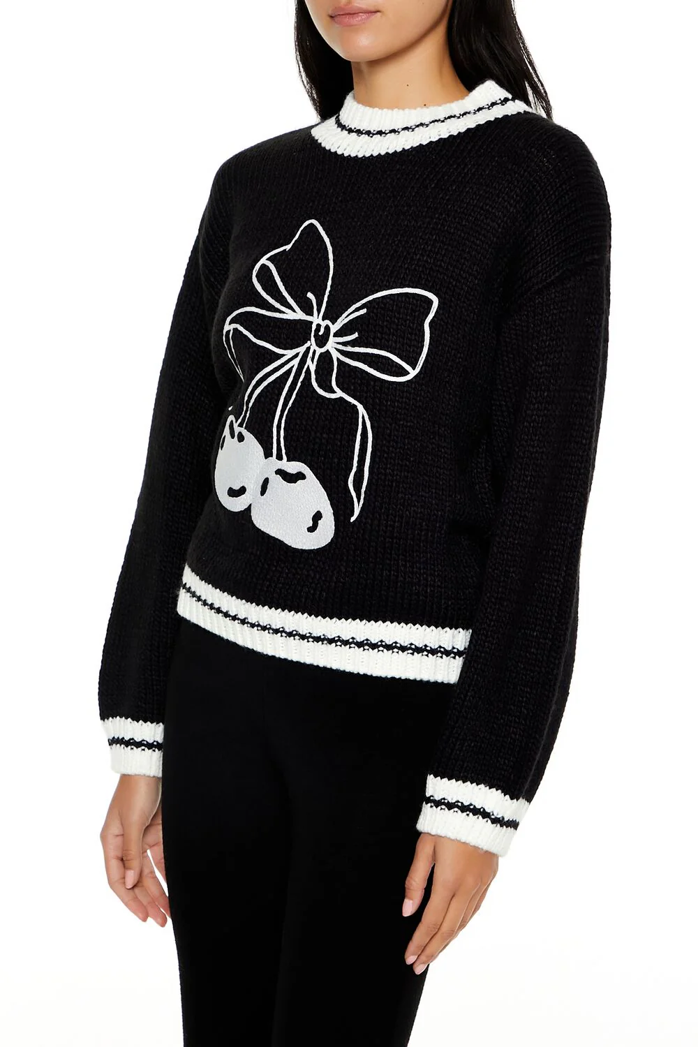 Cherry Bow Graphic Sweater - Image 4