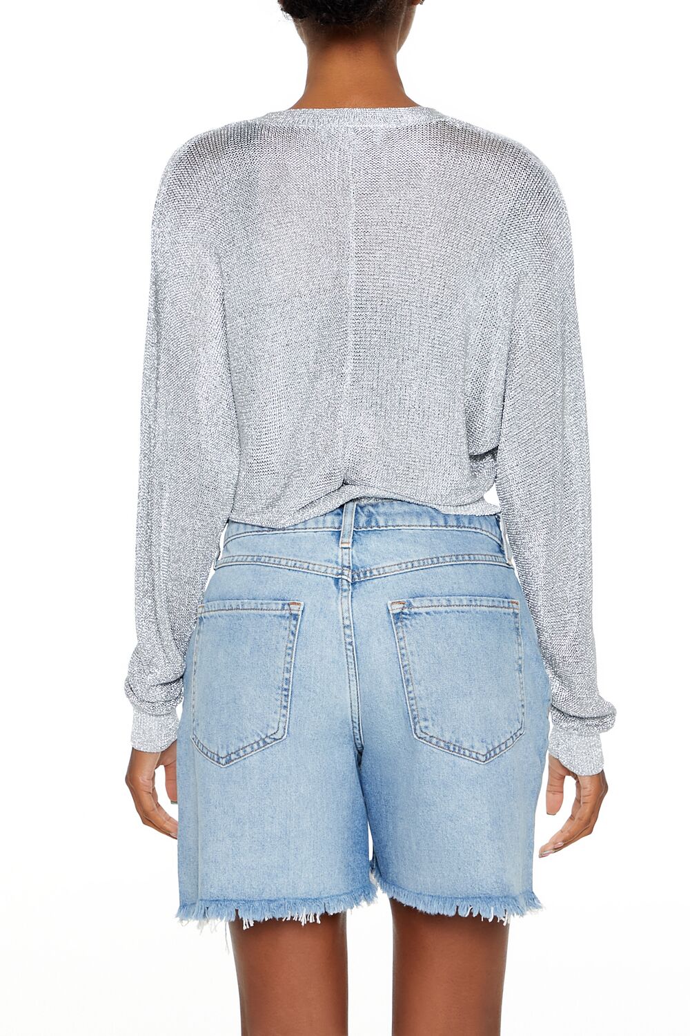 Glitter Knit Zip-Up Sweater - Image 10