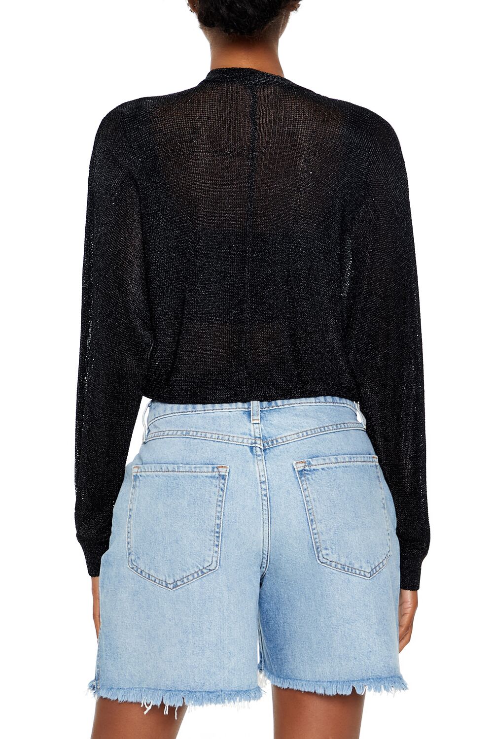 Glitter Knit Zip-Up Sweater - Image 5