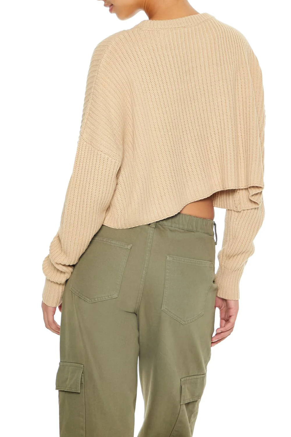 Cropped Rib-Knit Sweater - Image 5