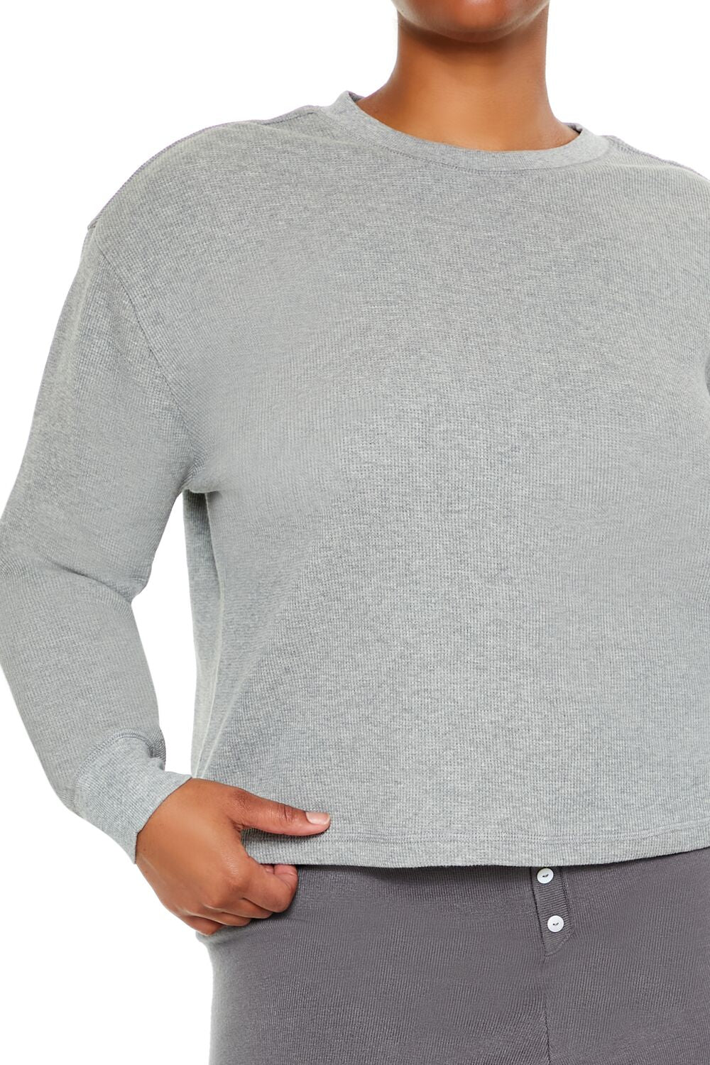 Plus Size Thermal Long-Sleeve Top - Image 2
