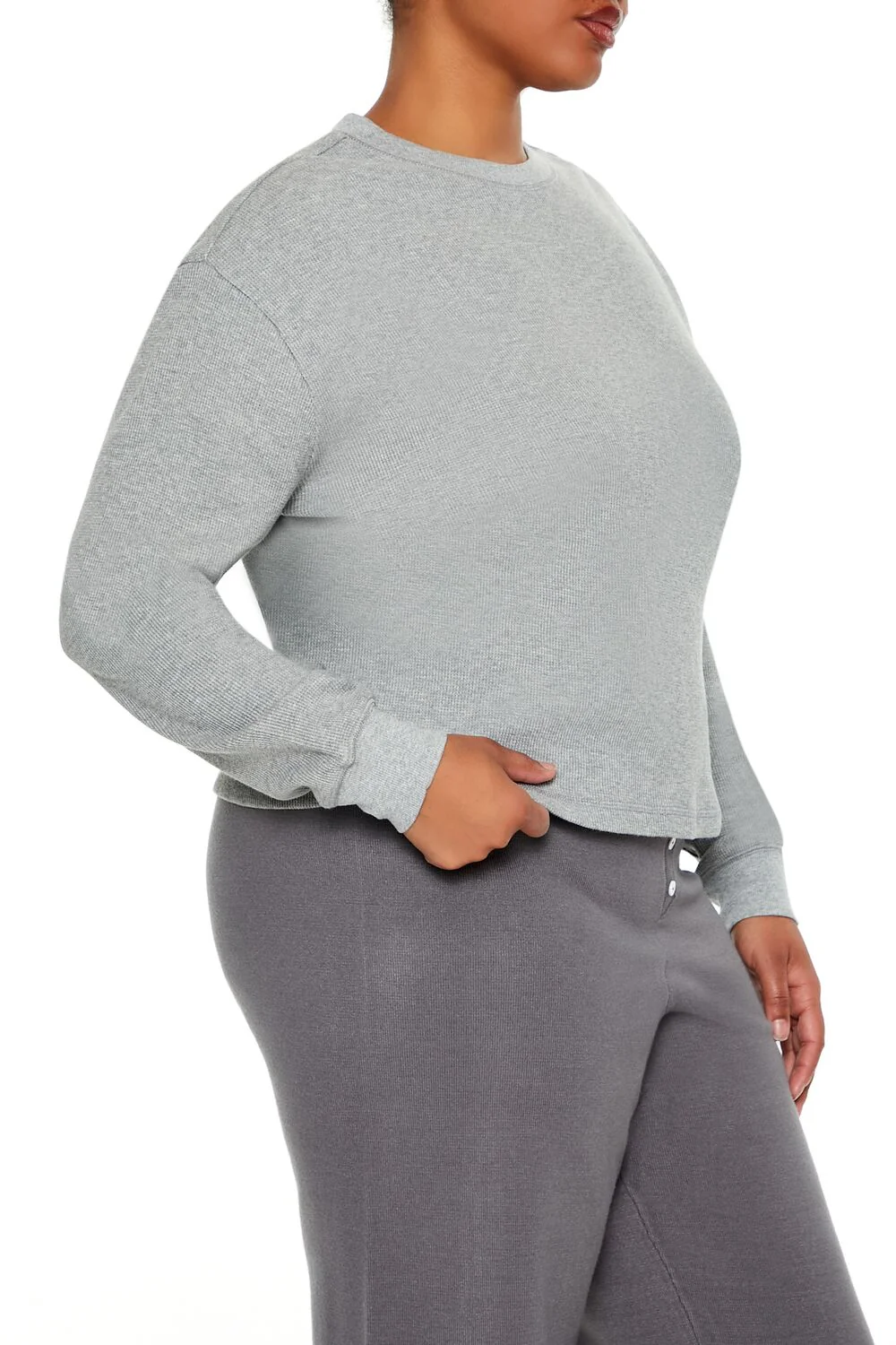 Plus Size Thermal Long-Sleeve Top - Image 3