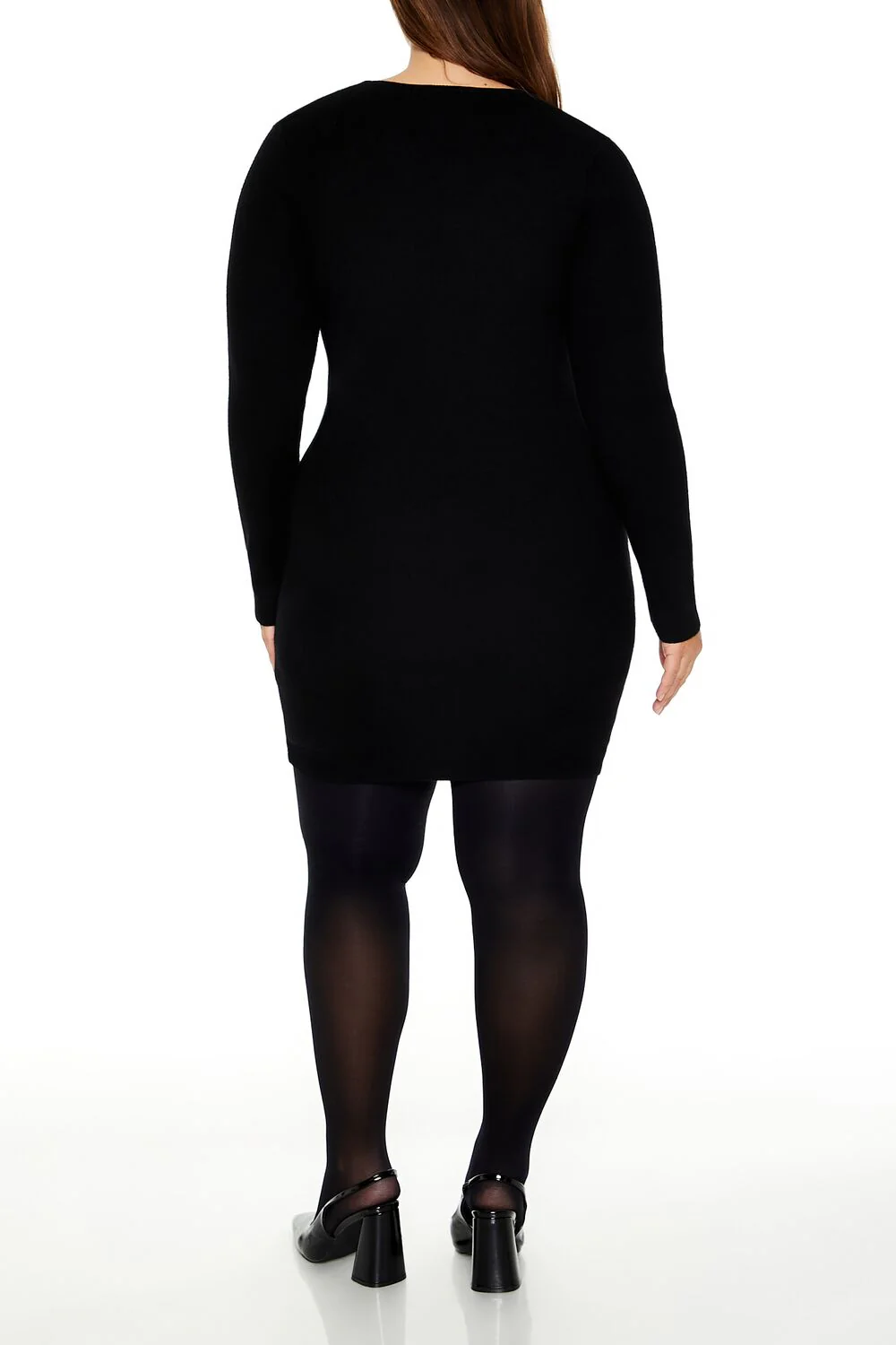 Plus Size Satin Bow Mini Dress - Image 4