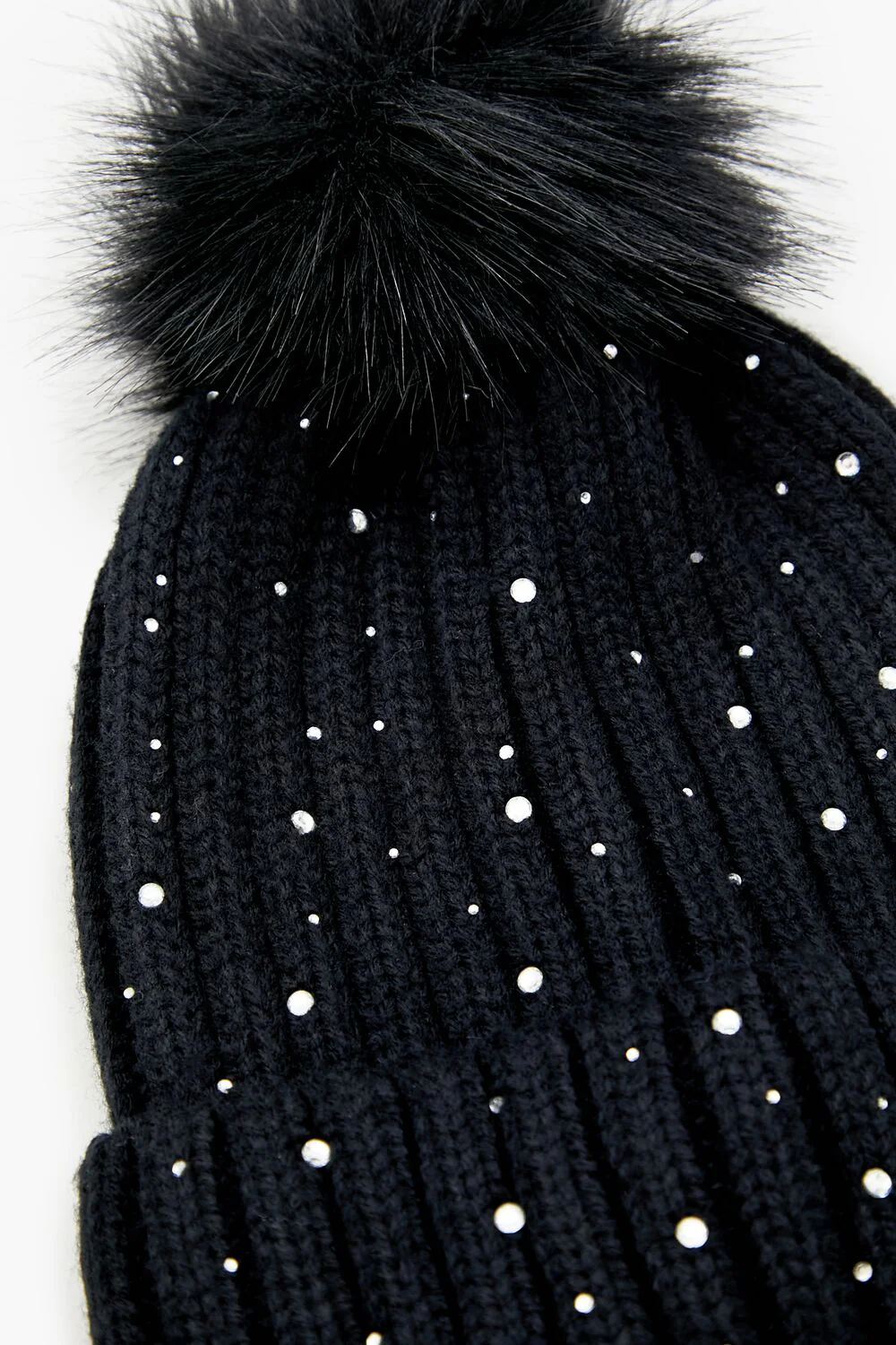 Rhinestone Pom Pom Beanie - Image 2
